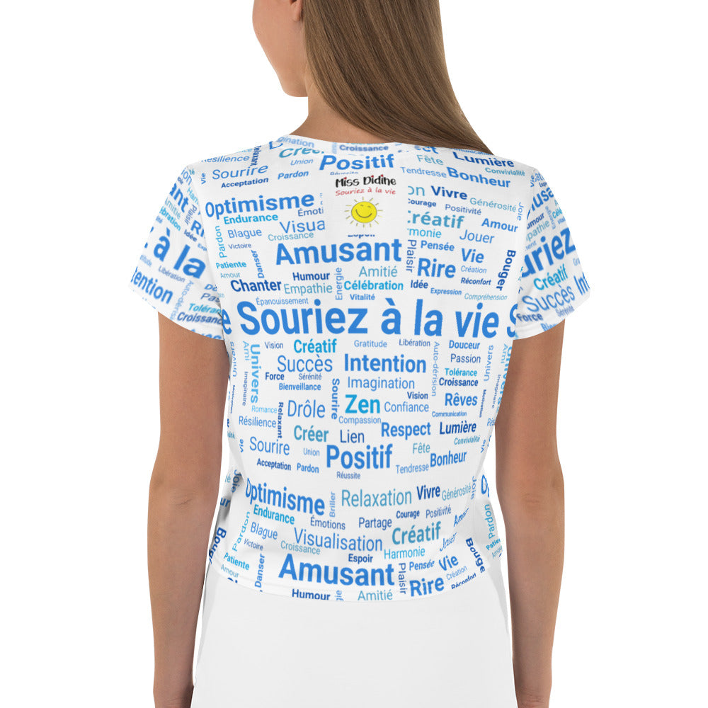 T-shirt Crop-Top "L'énergie des mots"