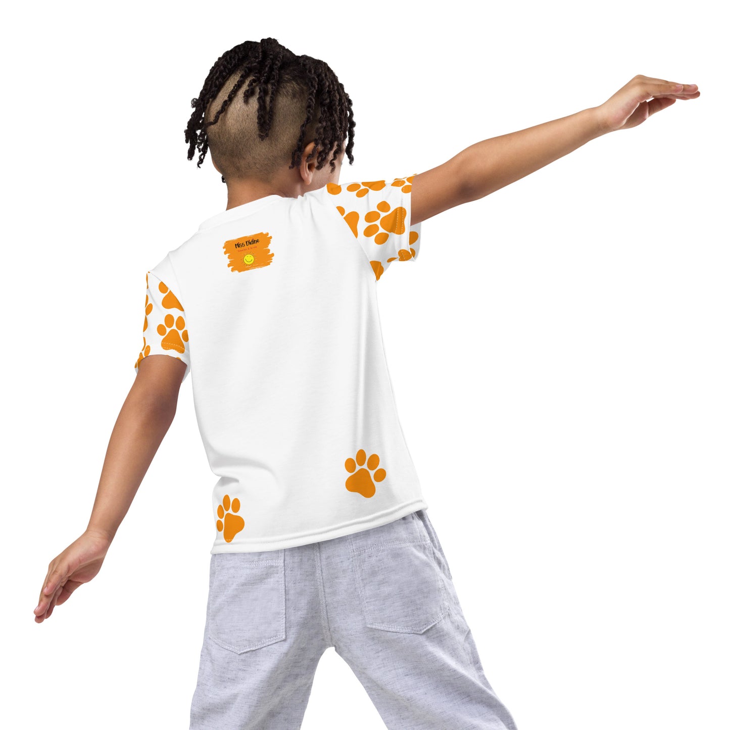 T-shirt enfant 'Souriez à la vie' avec Lenox la mascotte de Souriez à la vie Miss Didine