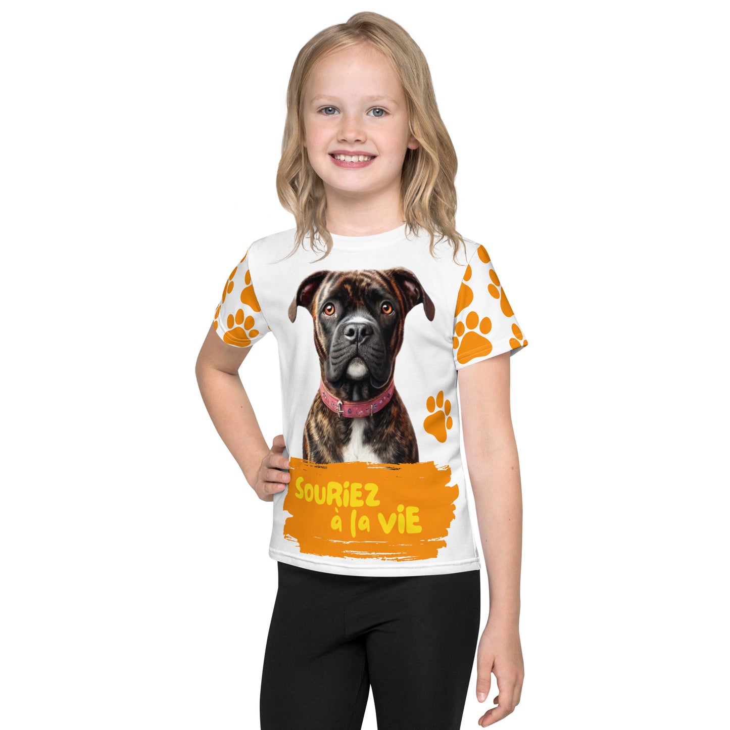 T-shirt enfant 'Souriez à la vie' avec Lenox la mascotte de Souriez à la vie Miss Didine