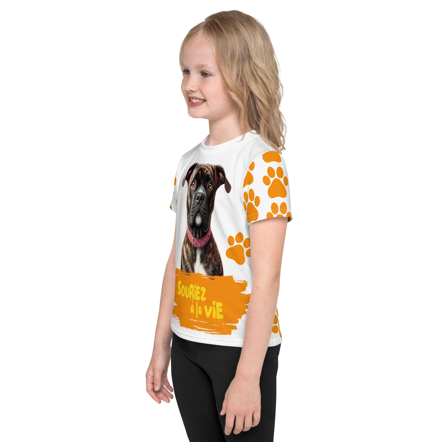 T-shirt enfant 'Souriez à la vie' avec Lenox la mascotte de Souriez à la vie Miss Didine