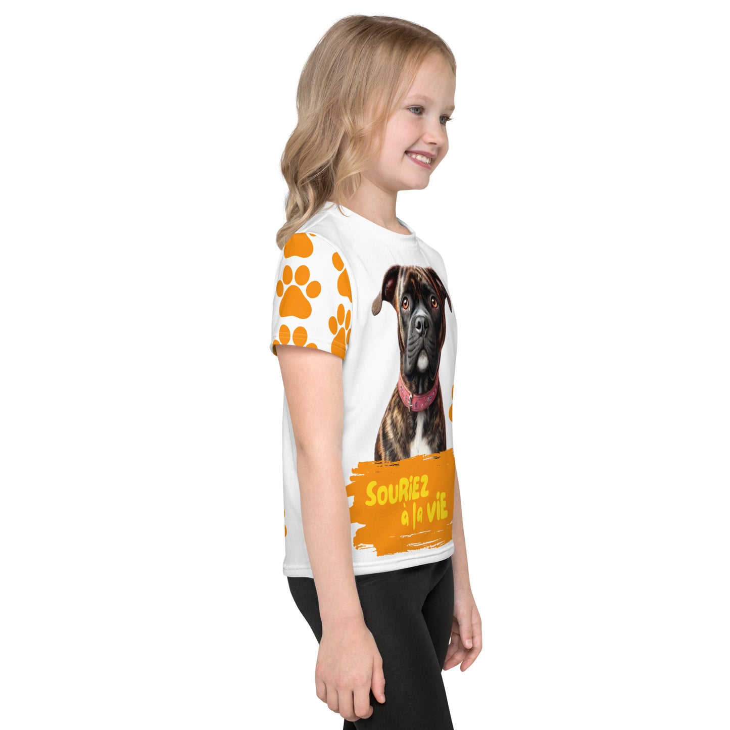 T-shirt enfant 'Souriez à la vie' avec Lenox la mascotte de Souriez à la vie Miss Didine