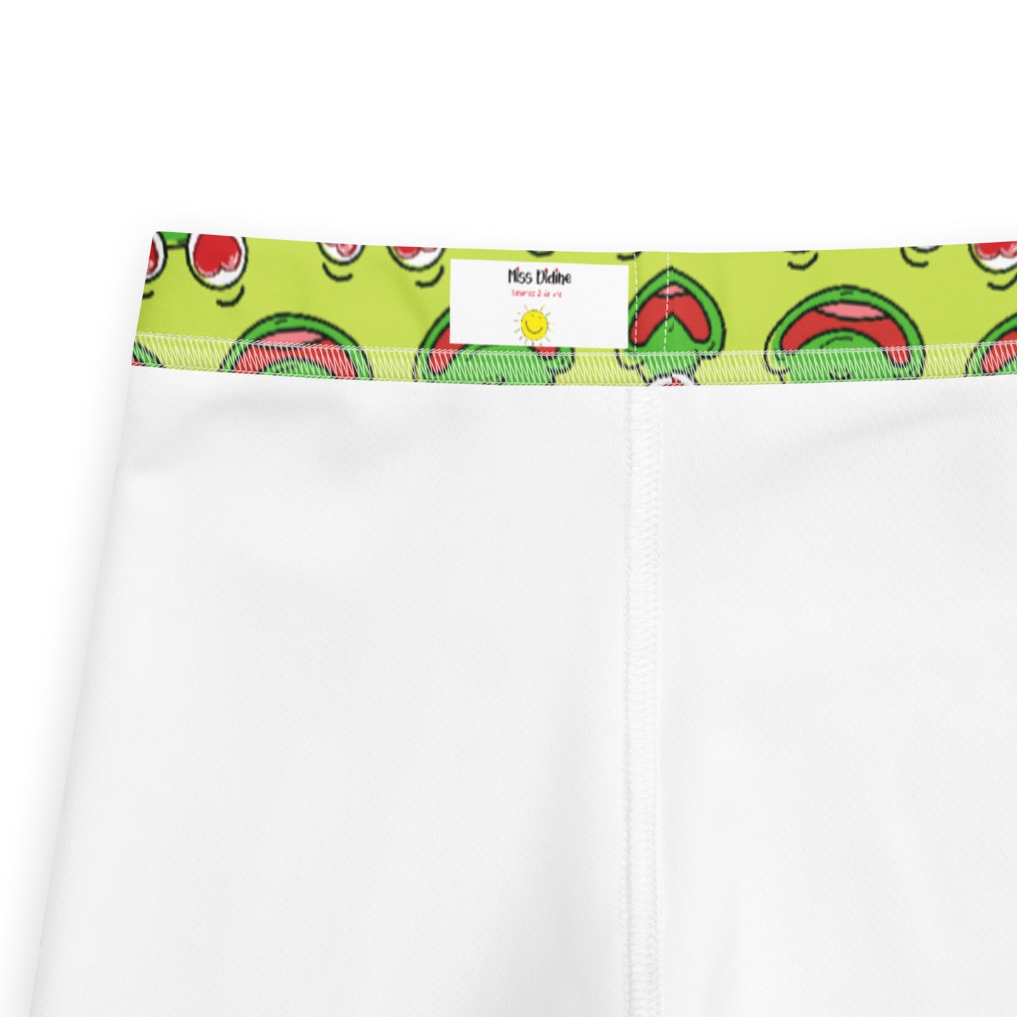 Legging Pour Enfant Grenouilles amusantes fond vert anis
