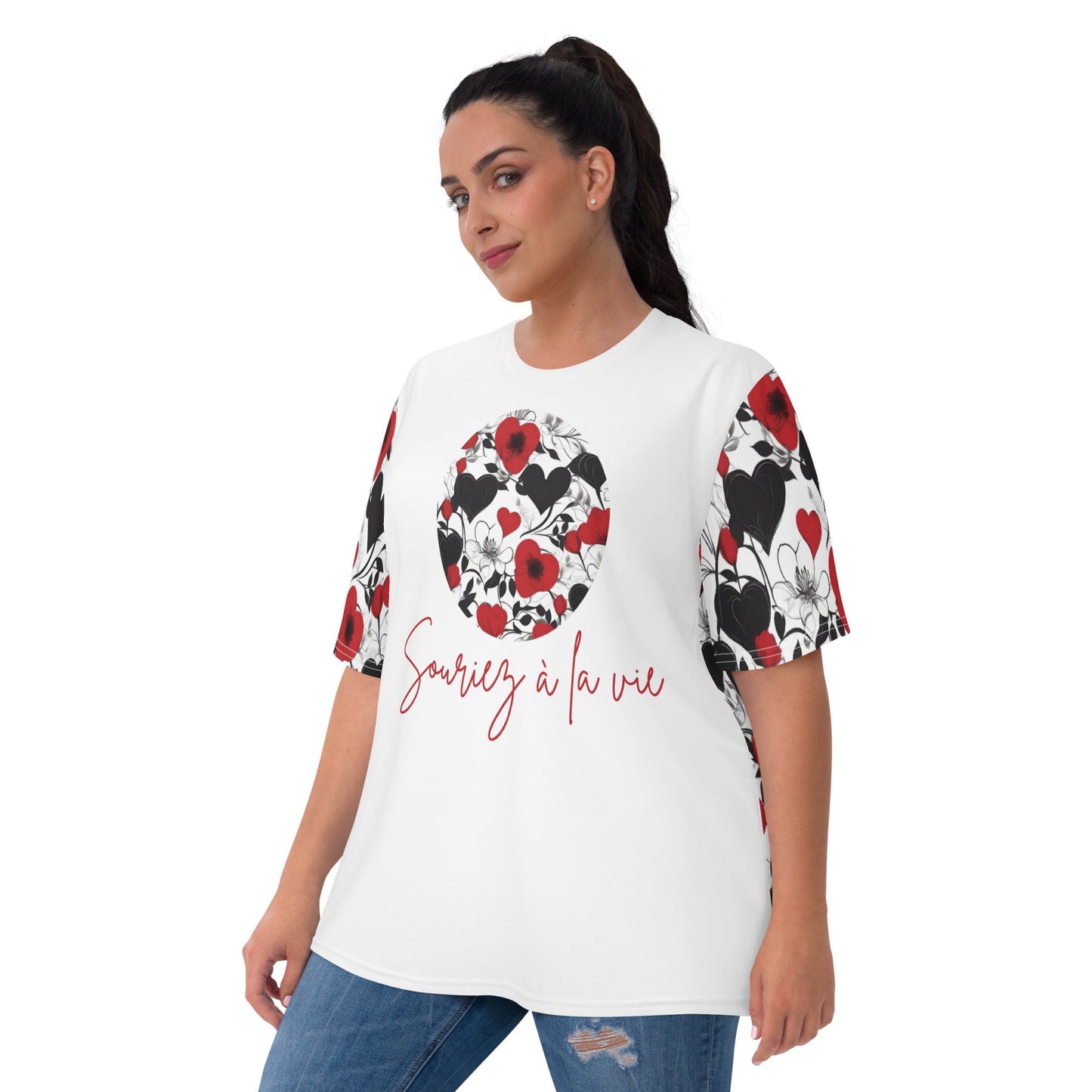 T-shirt pour Femme Souriez à la vie "Eclat d'amour"
