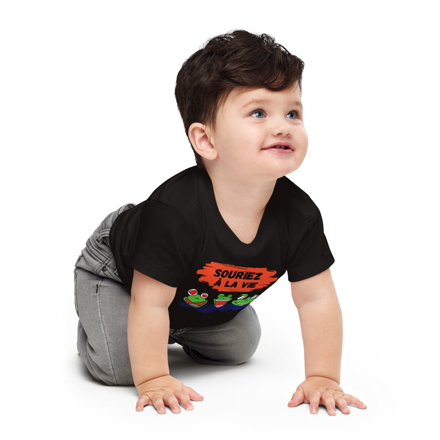 T-shirt bébé "grenouilles amusantes"