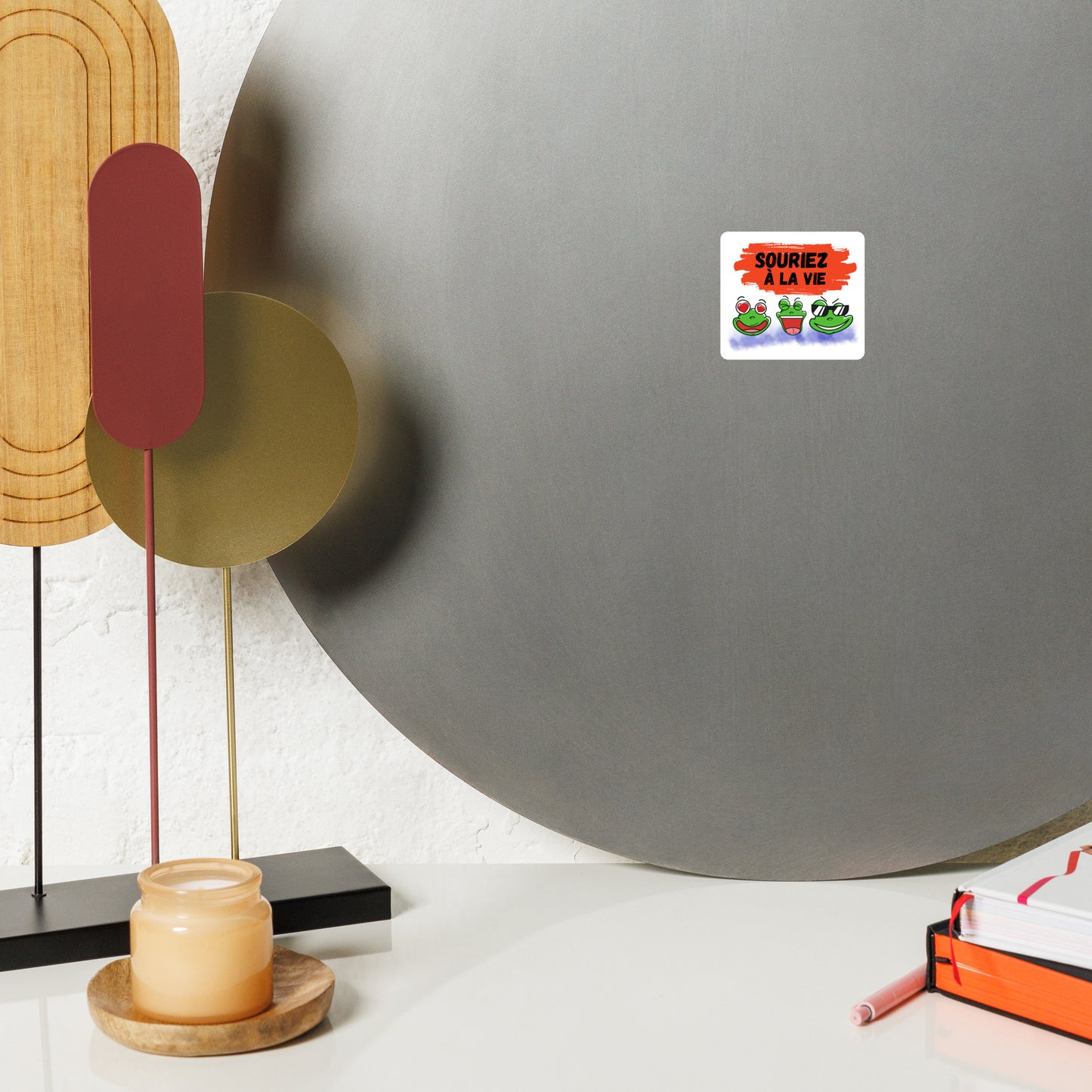 Magnet aimant 3 grenouilles Souriez à la vie