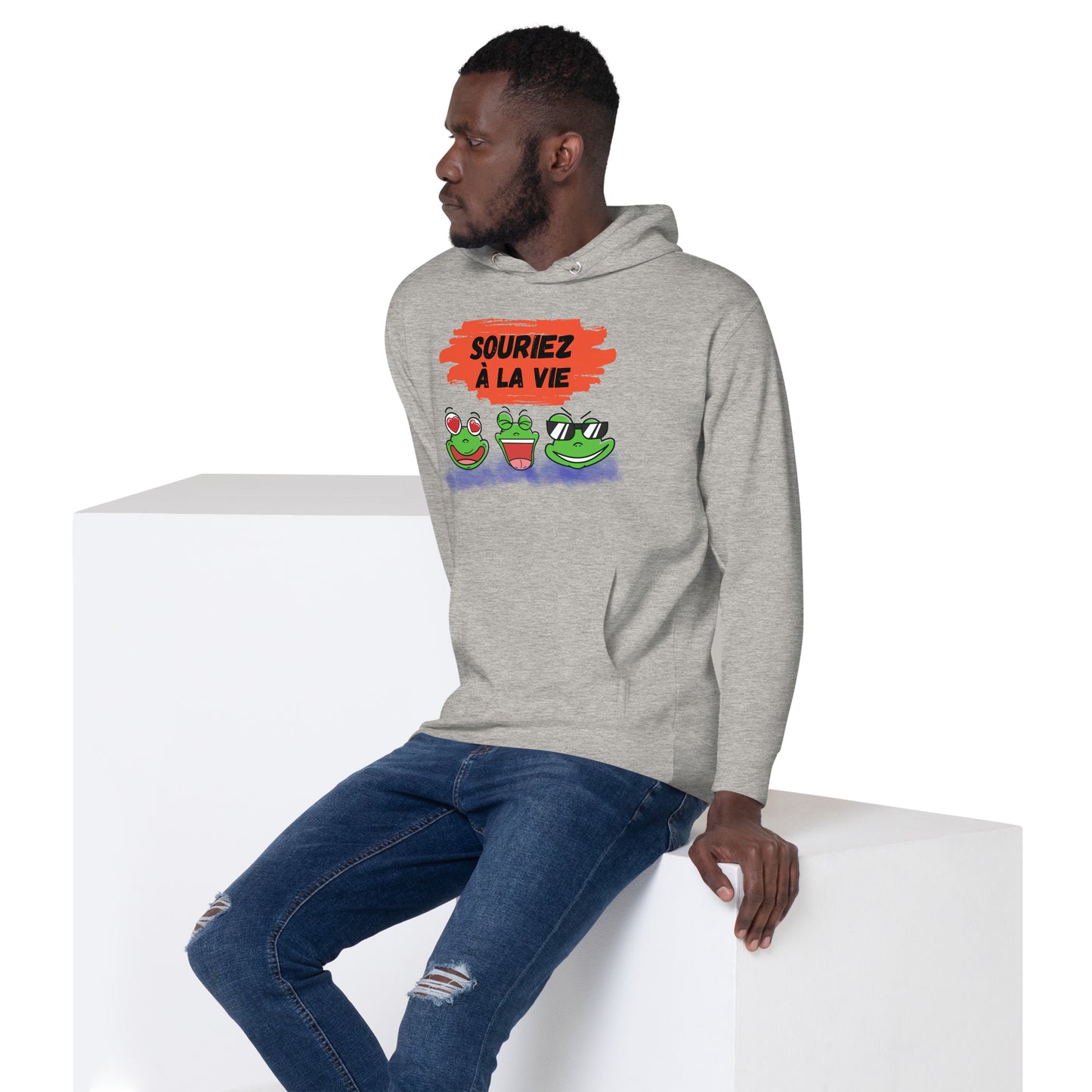 Sweat à Capuche Hoodies Unisexe 3 grenouilles amusantes