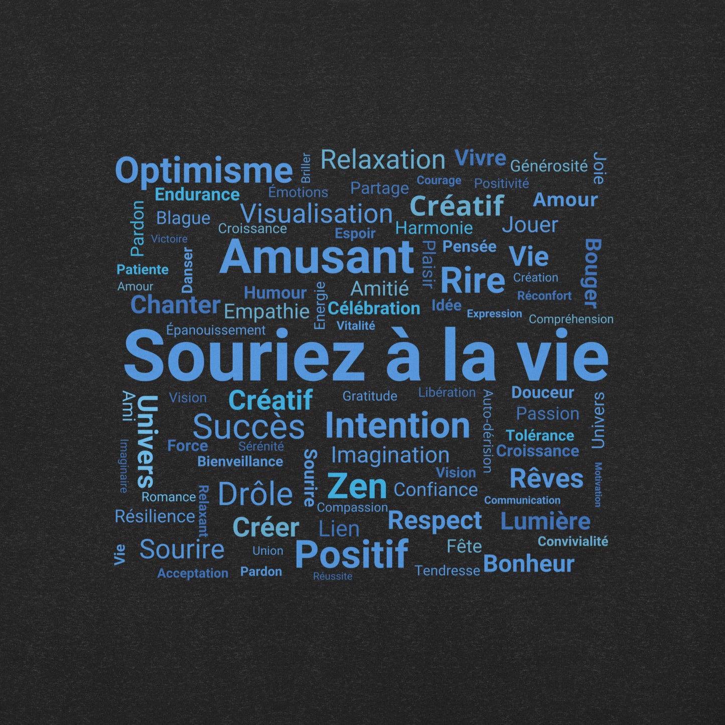 T-shirt unisexe "Souriez à la vie" Marque Miss Didine Souriez à la vie