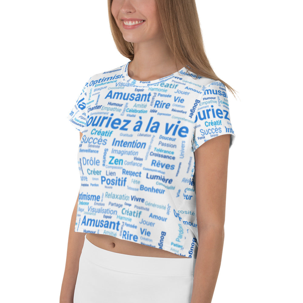 T-shirt Crop-Top "L'énergie des mots"