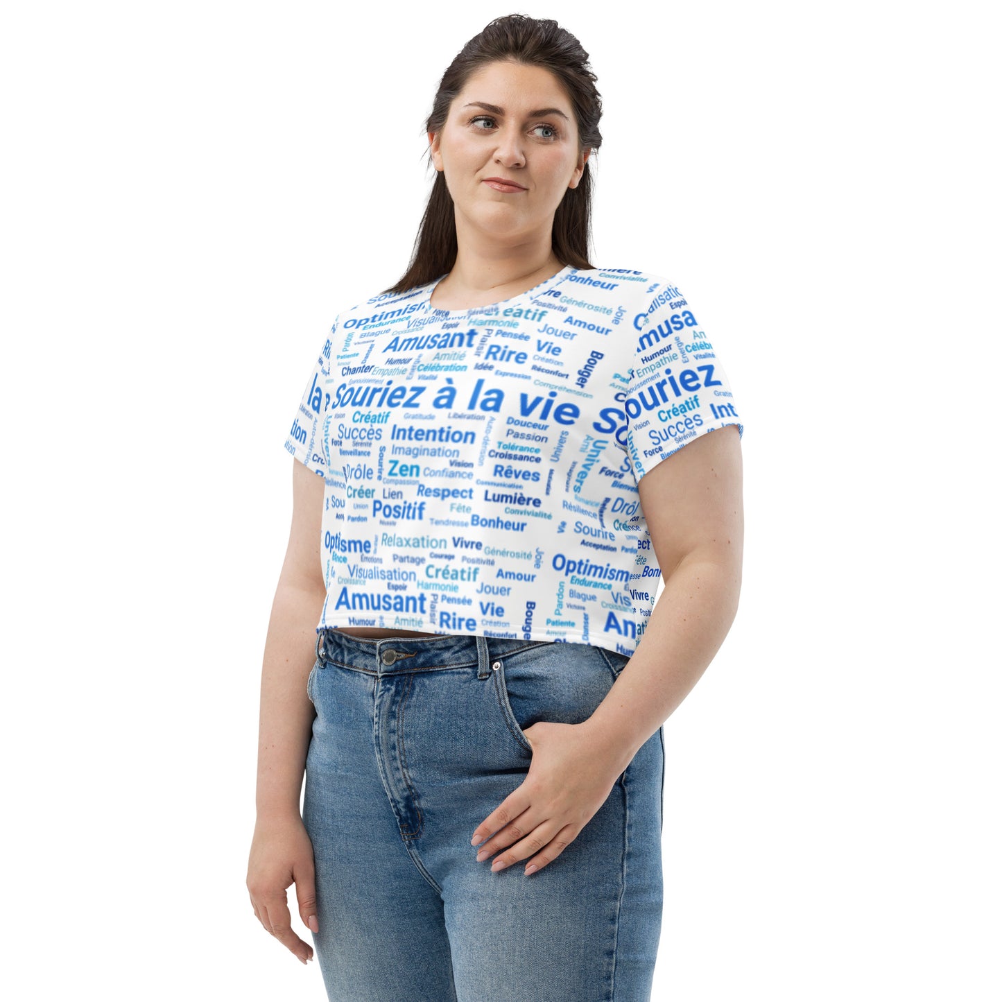 T-shirt Crop-Top "L'énergie des mots"