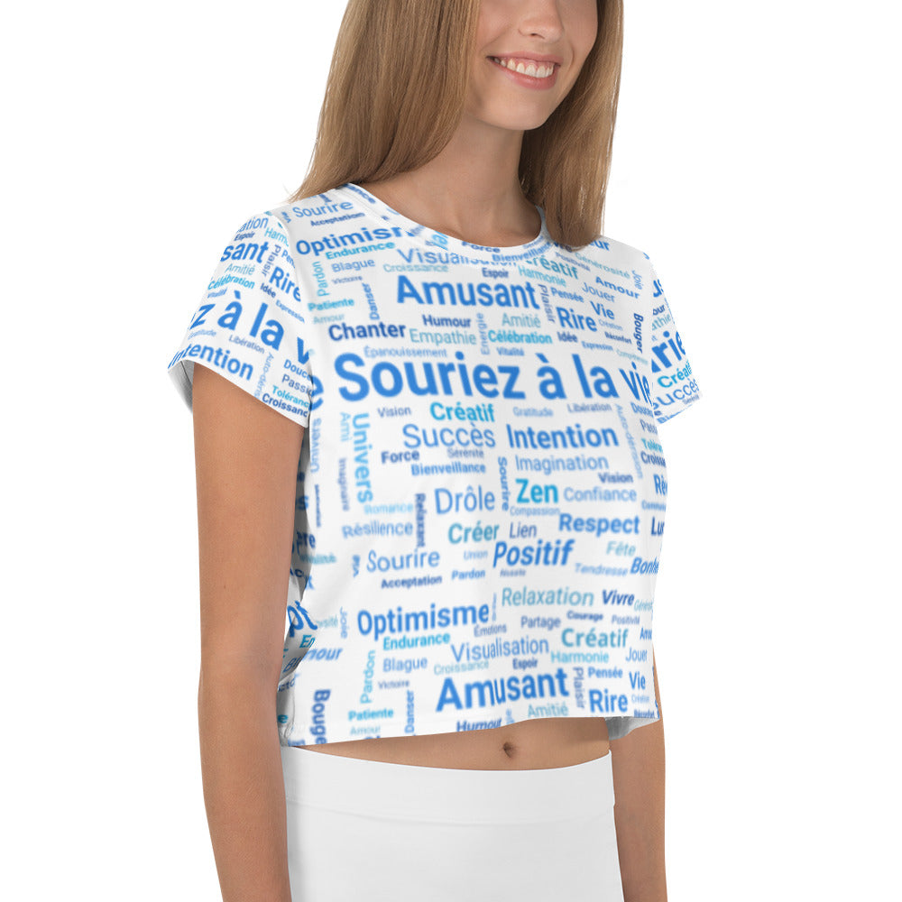 T-shirt Crop-Top "L'énergie des mots"