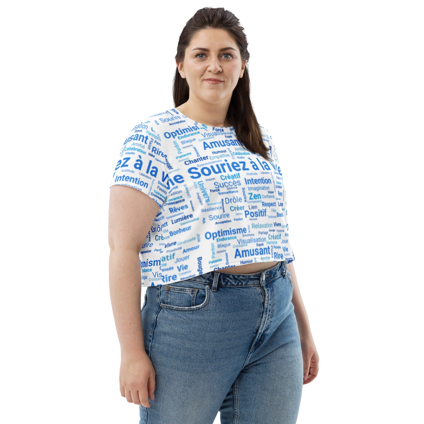 T-shirt Crop-Top "L'énergie des mots"