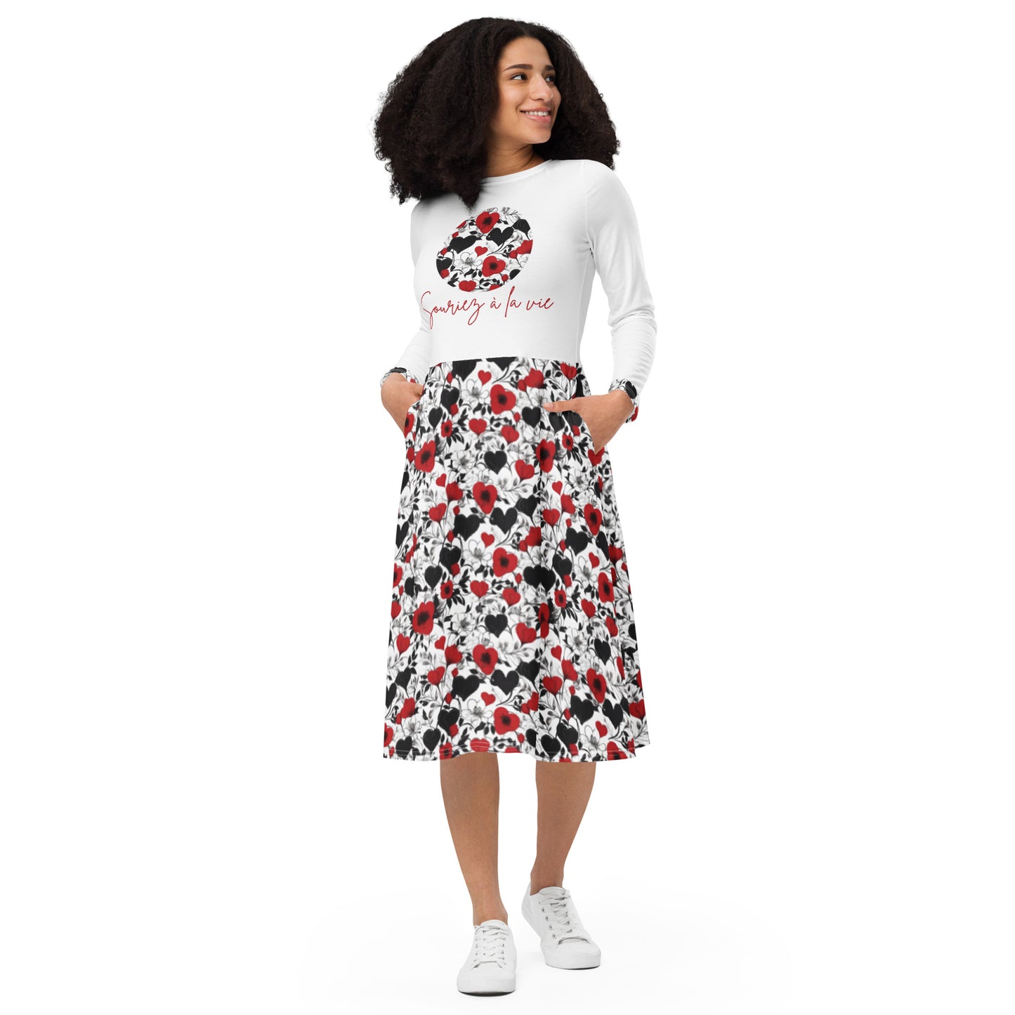 Robe manches longues Souriez à la vie "éclat d'amour"