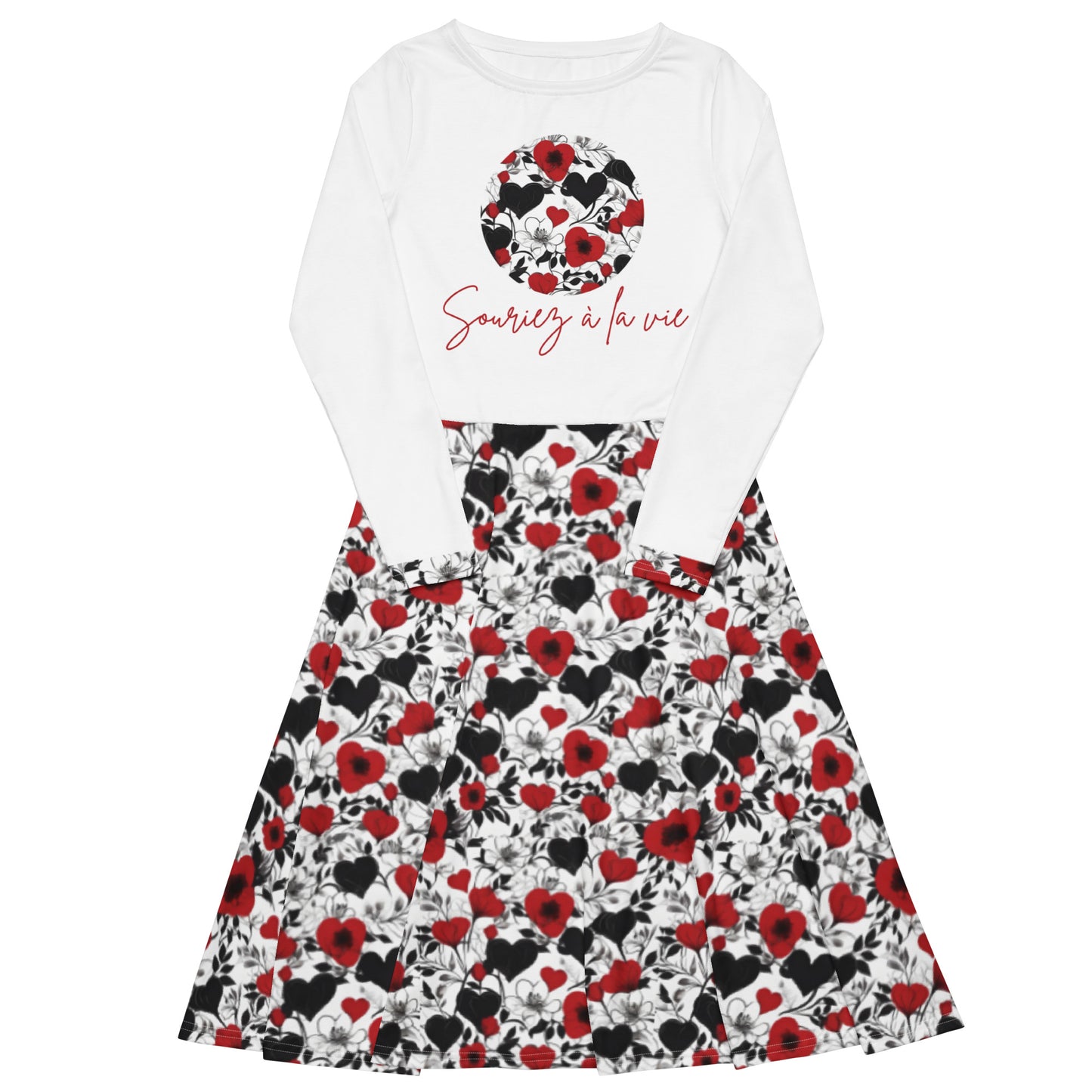 Robe manches longues Souriez à la vie "éclat d'amour"