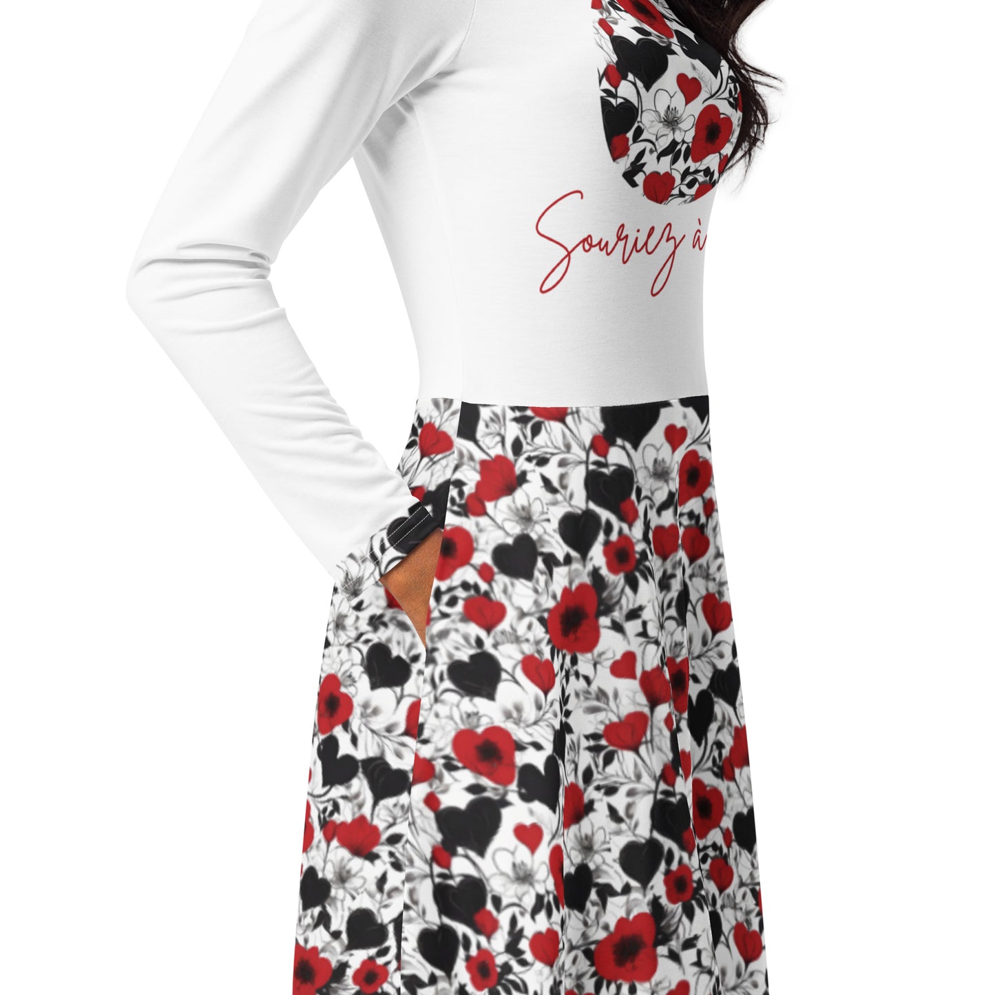 Robe manches longues Souriez à la vie "éclat d'amour"