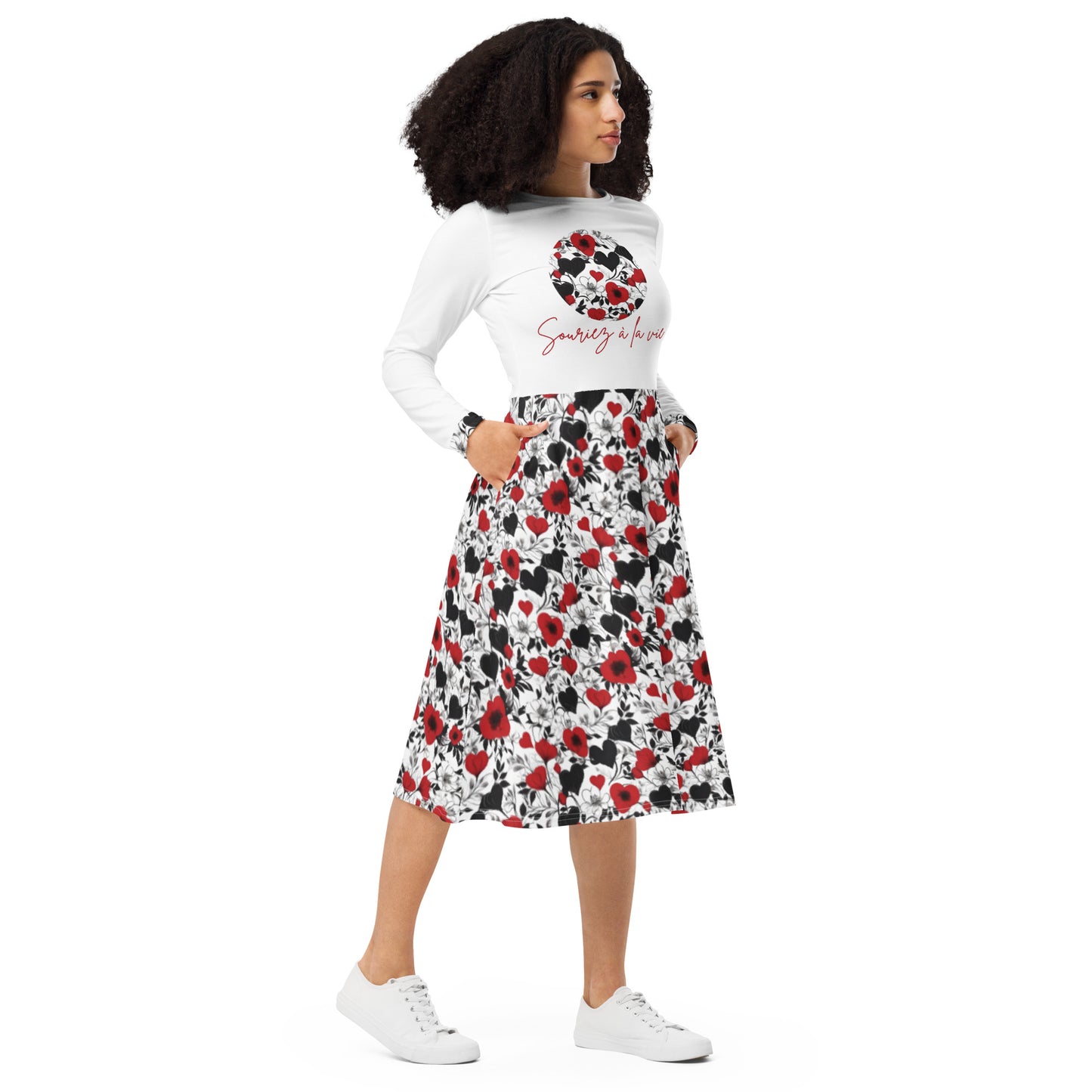 Robe manches longues Souriez à la vie "éclat d'amour"
