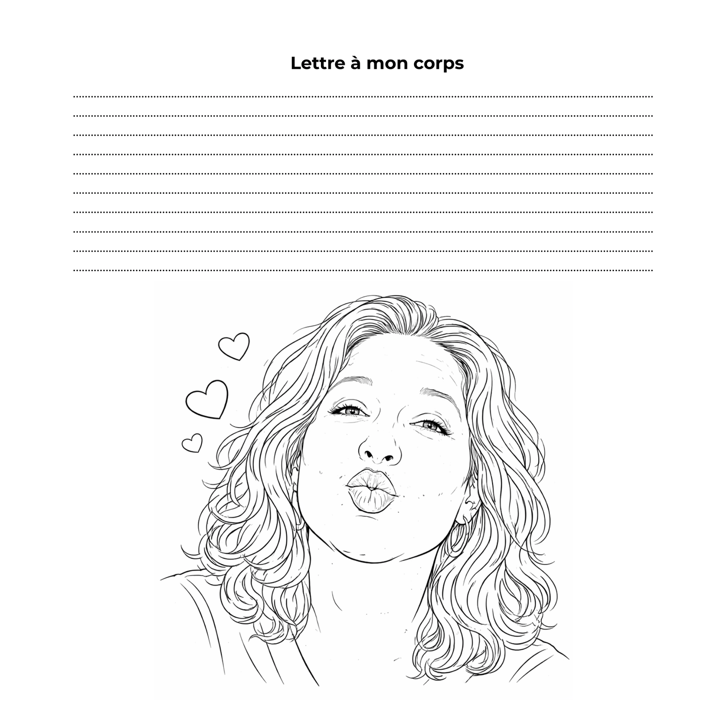 L'amour commence par moi : Coloriage anti-stress pour femmes : Apaiser le mental, transformer l’auto-critique et cultiver la douceur envers soi (pdf)