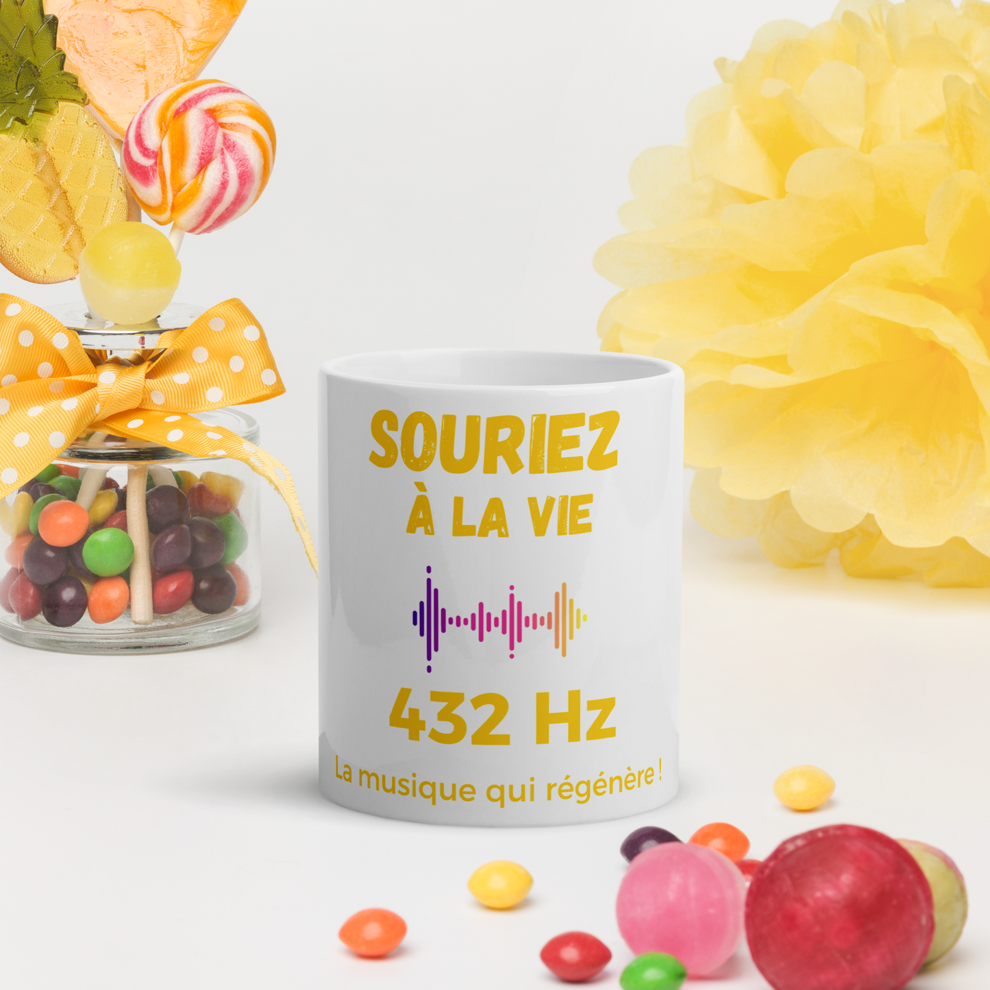 Mug "Souriez à la Vie : 432 Hz" - Transformez Votre Journée avec Miss Didine